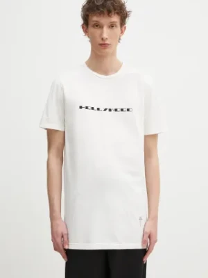 Rick Owens t-shirt bawełniany Level T męski kolor biały z nadrukiem DU01E3250.RNEP5P Rick Owens DRKSHDW