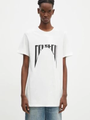 Rick Owens t-shirt bawełniany Level T męski kolor biały z nadrukiem DU02D2250.RNEP4 Rick Owens DRKSHDW