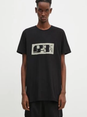 Rick Owens t-shirt bawełniany Level T męski kolor czarny z nadrukiem DU02D2250.RNEP2P