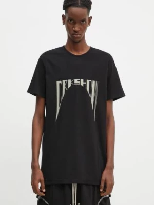 Rick Owens t-shirt bawełniany Level T męski kolor czarny z nadrukiem DU02D2250.RNEP4