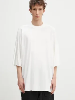 Rick Owens t-shirt bawełniany Tommy T męski kolor biały gładki DU01E3259.RN Rick Owens DRKSHDW