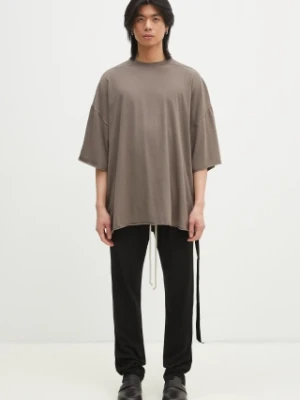 Rick Owens t-shirt bawełniany Tommy T męski kolor brązowy gładki DU01E3259.RN Rick Owens DRKSHDW