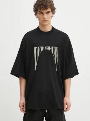 Zdjęcie produktu Rick Owens t-shirt bawełniany Tommy T męski kolor czarny z nadrukiem DU01E3259.RNEP4