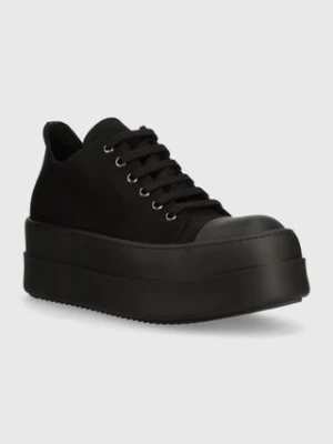 Rick Owens tenisówki Woven Shoes Double Bumper Low Sneaks damskie kolor czarny DS01D1832.NDK.999