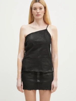 Rick Owens top bawełniany Taco Top kolor czarny melanżowa DS01E3130.SCF Rick Owens DRKSHDW