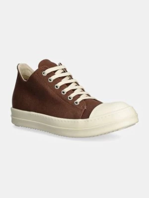 Rick Owens trampki Low Sneaks damskie kolor brązowy DS02D2802.DO