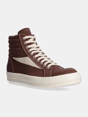 Rick Owens trampki Vintage High Sneaks męskie kolor brązowy DU02D2810.DOLVS