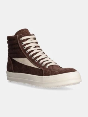 Rick Owens trampki Vintage High Sneaks męskie kolor brązowy DU02D2810.MOLVS