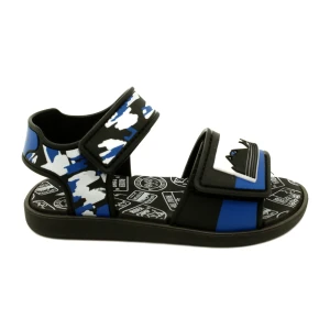 RIDER sandały chłopięce 83453 AG294 Black/Blue/White czarne