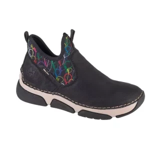 Rieker Booties 45957-00, Damskie, Czarne, trzewiki, skóra syntetyczna, rozmiar: 37