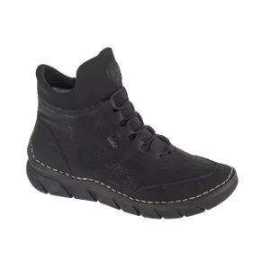 Rieker Booties 55069-00, Damskie, Czarne, trzewiki, skóra syntetyczna, rozmiar: 37