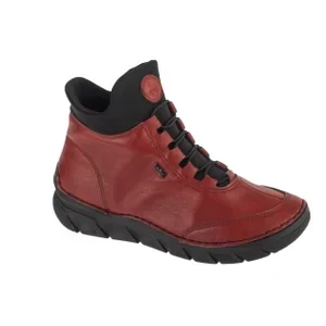Rieker Booties 55069-35, Damskie, Czerwone, trzewiki, skóra syntetyczna, rozmiar: 36