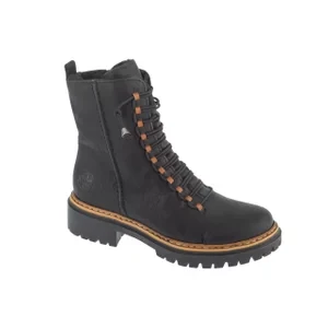 Rieker Booties 72653-00, Damskie, Czarne, trzewiki, skóra syntetyczna, rozmiar: 36