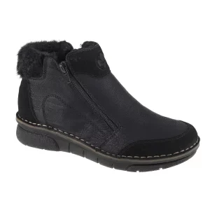 Zdjęcie produktu Rieker Booties 73352-00, Damskie, Czarne, buty zimowe, skóra syntetyczna, rozmiar: 37