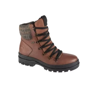 Rieker Booties X8200-25, Damskie, Brązowe, buty zimowe, skóra zamszowa, rozmiar: 39