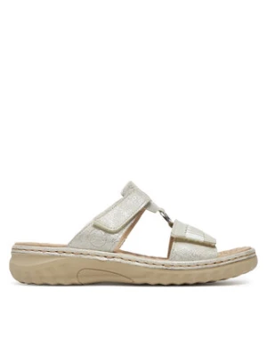 Rieker Klapki 60481-40 Srebrny