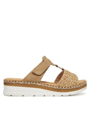 Rieker Klapki V1243-60 Beżowy