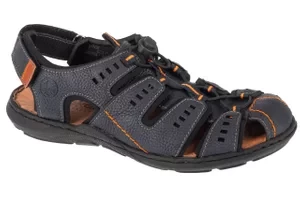 Rieker Sandals 22021-14, Męskie, Niebieskie, sandały, skóra syntetyczna, rozmiar: 40