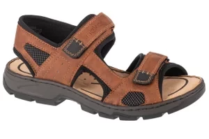 Rieker Sandals 26156-25, Męskie, Brązowe, sandały, skóra syntetyczna, rozmiar: 41