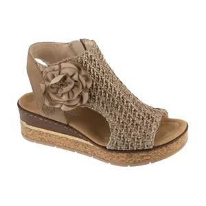 Rieker Sandals 63791-60, Damskie, Szare, sandały, tkanina, rozmiar: 36