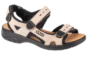 Rieker Sandals 64582-60, Damskie, Beżowe, sandały, skóra syntetyczna, rozmiar: 36