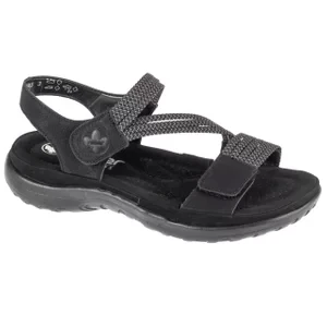 Zdjęcie produktu Rieker Sandals 64870-00, Damskie, Czarne, sandały, skóra syntetyczna, rozmiar: 37
