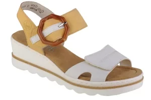 Rieker Sandals 67476-69, Damskie, Białe, sandały, skóra syntetyczna, rozmiar: 41