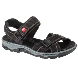 Rieker Sandals 68851-02, Damskie, Czarne, sandały, skóra syntetyczna, rozmiar: 36
