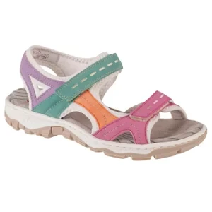 Rieker Sandals 68866-92, Damskie, Wielokolorowe, sandały, skóra syntetyczna, rozmiar: 36