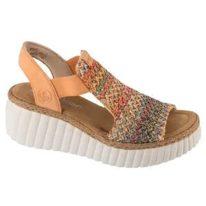 Rieker Sandals 69172-92, Damskie, Wielokolorowe, sandały, skóra syntetyczna, rozmiar: 37