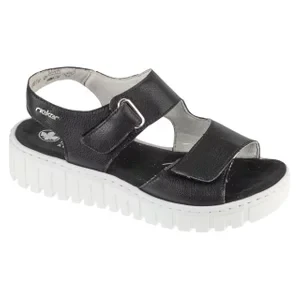 Rieker Sandals V1382-00, Damskie, Czarne, sandały, skóra licowa, rozmiar: 37