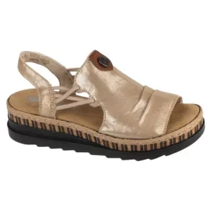 Rieker Sandals V7972-60, Damskie, Beżowe, sandały, skóra syntetyczna, rozmiar: 39