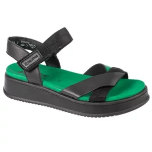 Rieker Sandals W0851-00, Damskie, Czarne, sandały, skóra syntetyczna, rozmiar: 37
