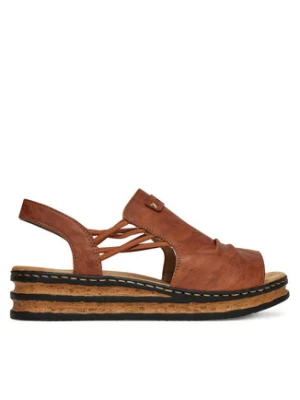 Rieker Sandały 62962-22 Brązowy