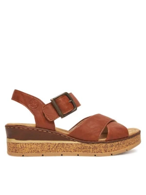 Rieker Sandały 63795-22 Brązowy