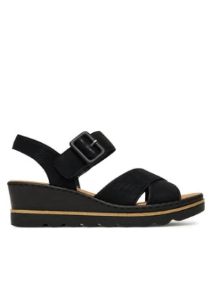 Rieker Sandały 67463-00 Czarny