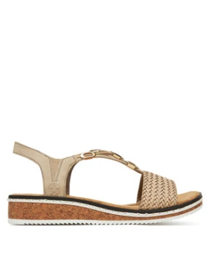 Rieker Sandały V3662-62 Beżowy