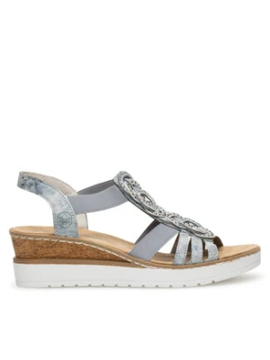 Rieker Sandały V38H8-12 Niebieski