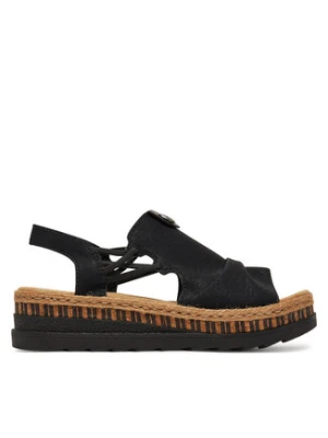 Rieker Sandały V7972-00 Czarny