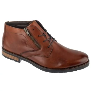Rieker Shoes 14609-24, Męskie, Brązowe, trzewiki, skóra licowa, rozmiar: 42