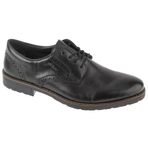 Rieker Shoes 14642-00, Męskie, Czarne, półbuty, skóra licowa, rozmiar: 40