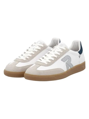 rieker Skórzane sneakersy w kolorze biało-beżowym rozmiar: 45