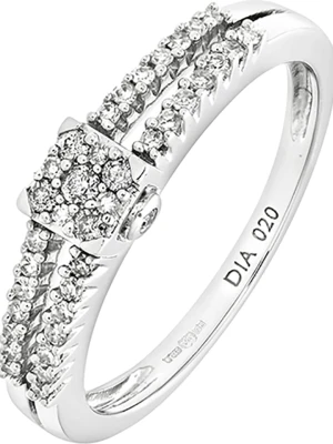 Rinani Złoty pierścionek z diamentami rozmiar: 61