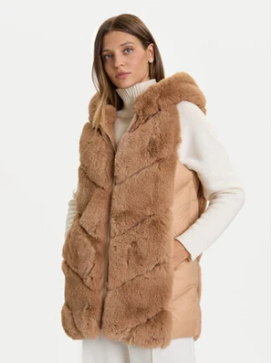 Rinascimento Bezrękawnik CFC0122220003 Beżowy Regular Fit