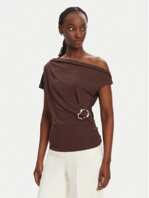 Rinascimento Bluzka CFC0123483003 B401 Brązowy Regular Fit