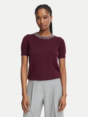Rinascimento Bluzka CFM0012301003 Bordowy Regular Fit