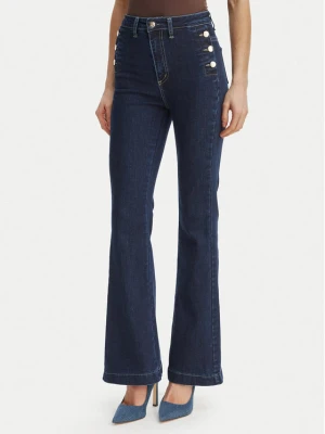Rinascimento Jeansy CFC0127397003 Granatowy Flare Fit
