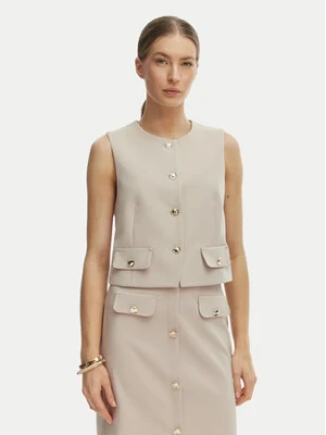 Rinascimento Kamizelka garniturowa CFC0128265003 Beżowy Slim Fit