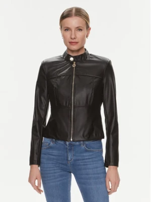 Rinascimento Kurtka z imitacji skóry CFC0117800003 Czarny Regular Fit