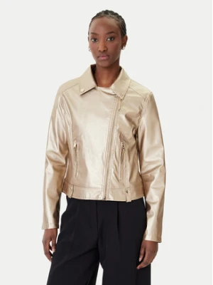 Rinascimento Kurtka z imitacji skóry CFC0124665003 Złoty Regular Fit